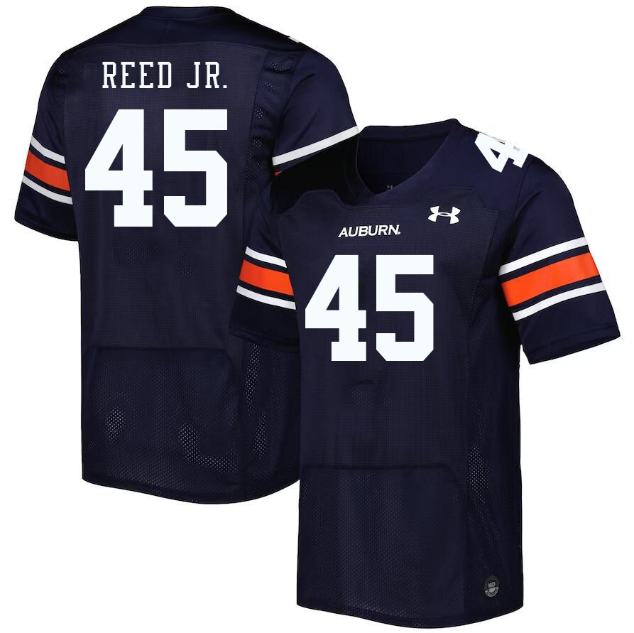 Men #45 Darron Reed Jr. Auburn Tigers College Football Jerseys Stitched Sale-Navy